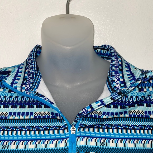 Nike Dri fit blue patterned quarter zip - Picture 3 of 7